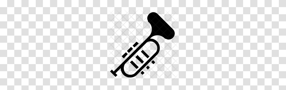 Premium Trumpet Icon Download, Pattern, Rug, Texture, Gray Transparent Png