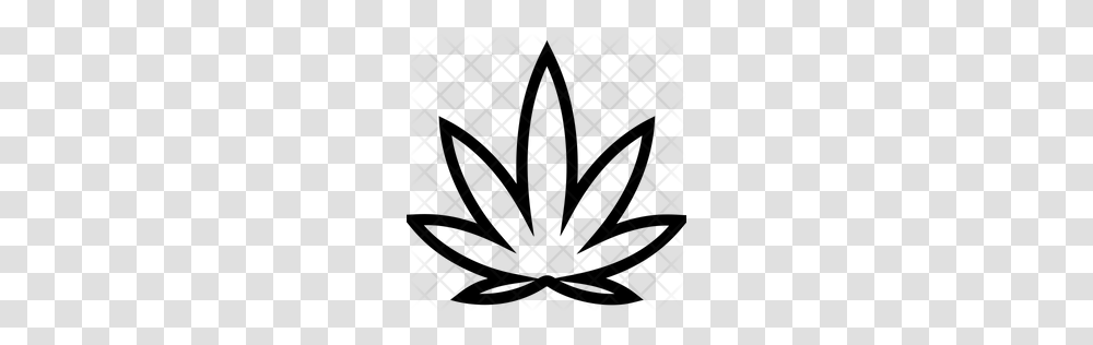 Premium Weed Icon Download, Pattern, Rug, Gray, Ornament Transparent Png