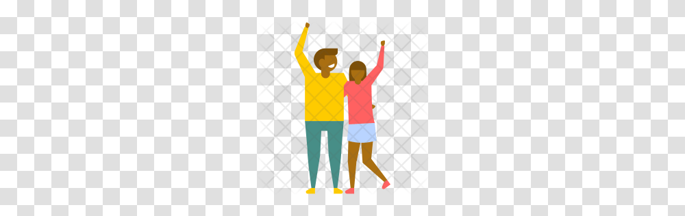 Premium Young Excited Couple Icon Download, Pants, Lighting, Female Transparent Png