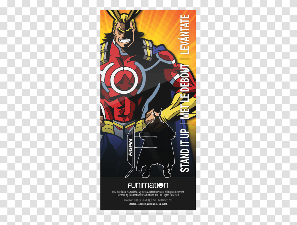 Preorder Figpin Xl My Hero Academia All Might Silver Poster, Advertisement, Hand Transparent Png