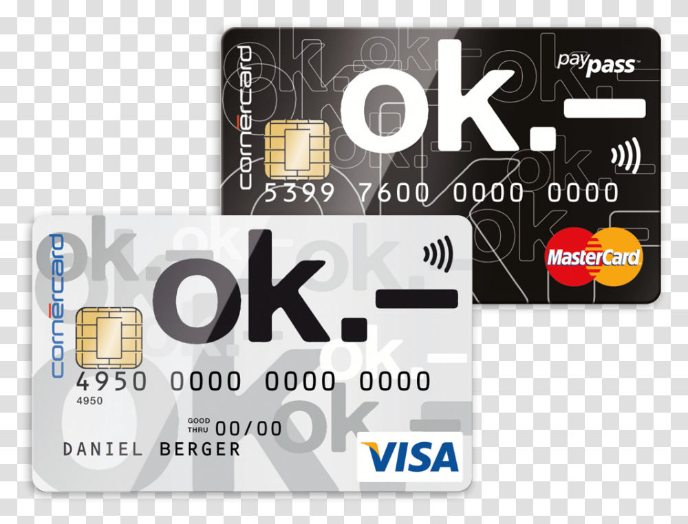 Prepaid Visa Amp Mastercard Ok Kreditkarte, Credit Card, Label, Paper Transparent Png