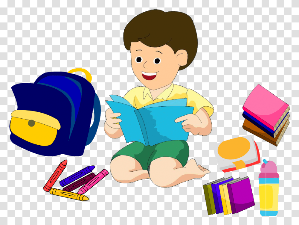 Prepare For School Cartoon, Reading, Video Gaming Transparent Png