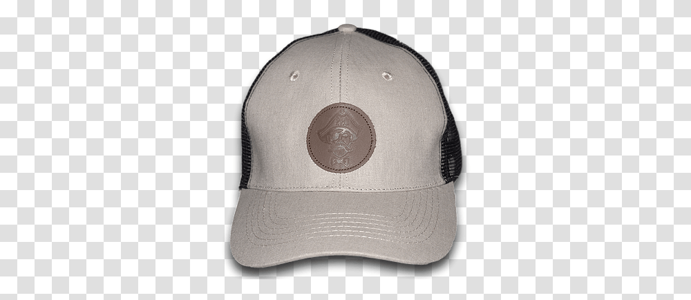 Preppy Pirate Linen Trucker Hat W Leather Patch Preppypirate Baseball Cap, Clothing, Apparel Transparent Png