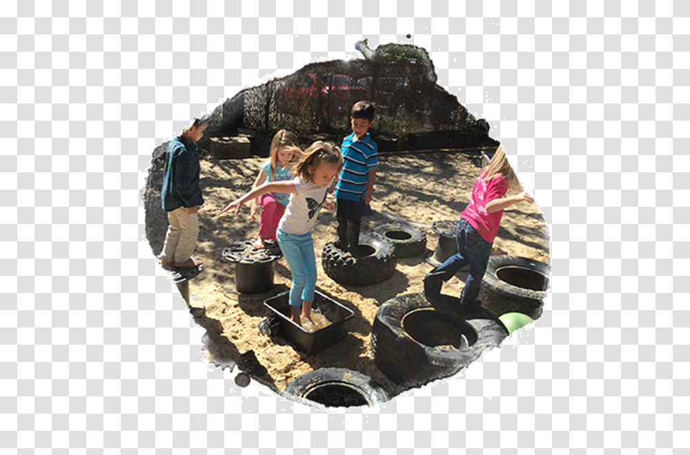 Preschool And Kindergarten Children Jump Across The Fun, Person, Human, Soil, Outdoor Play Area Transparent Png
