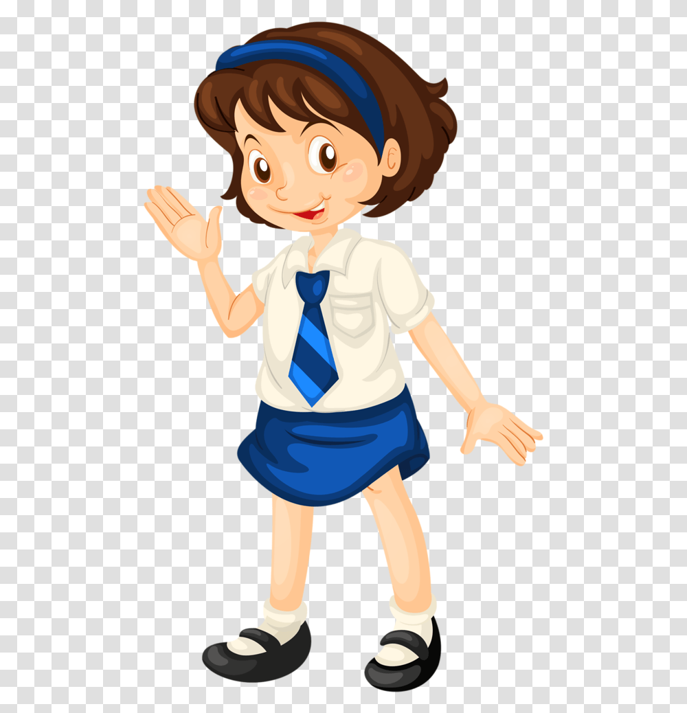 Preschool Clip Girl In School Uniform Clipart, Person, Human, Female, Nurse Transparent Png