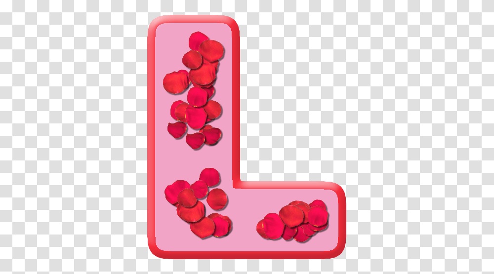 Presentation Alphabets Rose Petals Letter L, Flower, Plant, Blossom, Heart Transparent Png