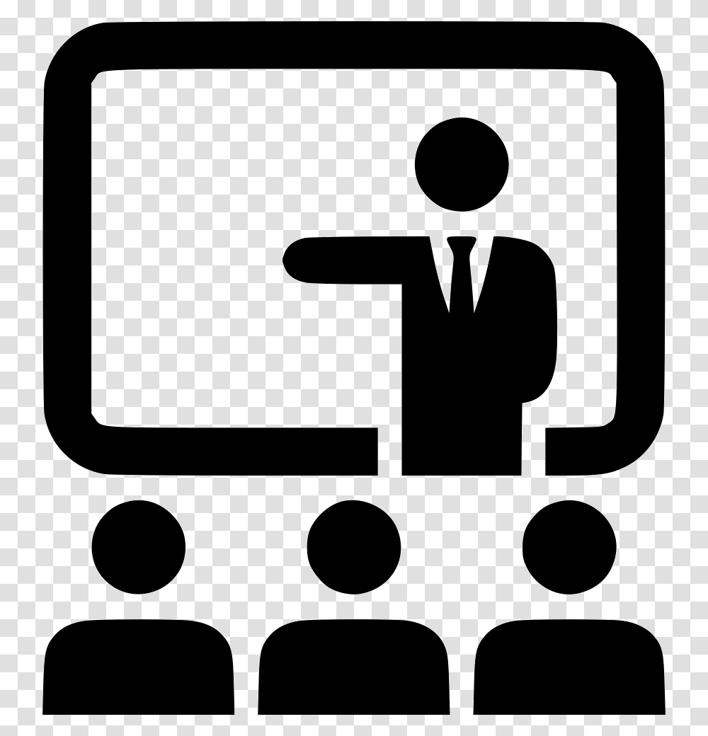 Presentation Icon Grey, Crowd, Stencil, Face Transparent Png