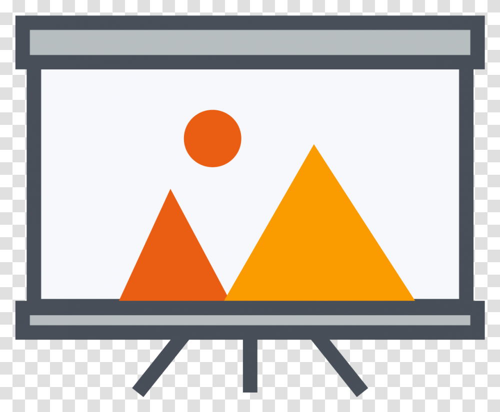 Presentations Are A Common Tool In Business Meetings Visual Presentation, Triangle, Screen, Electronics, Label Transparent Png