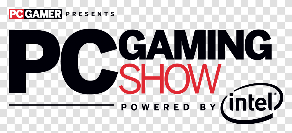 Presented By Intel This Year's Pc Gaming Show Is Set Pc Gaming Show Logo, Alphabet, Word Transparent Png