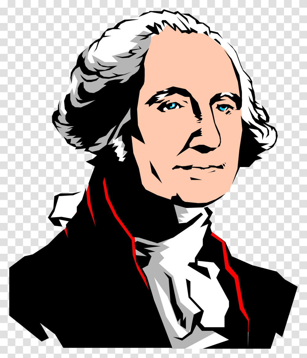 President George Washington Cartoon, Face, Person, Stencil Transparent Png