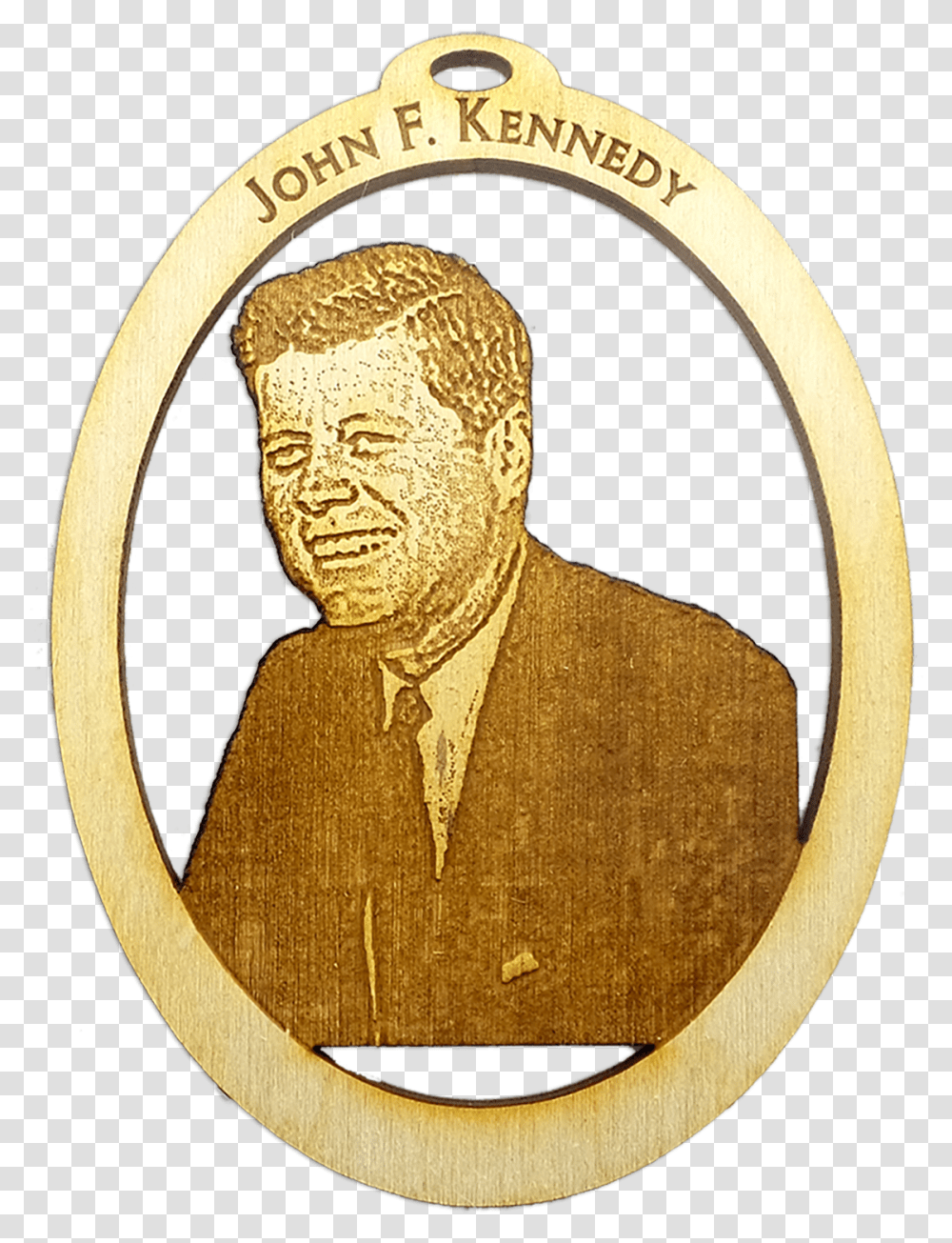 President John F Kennedy Ornament Circle, Person, Human, Gold Transparent Png