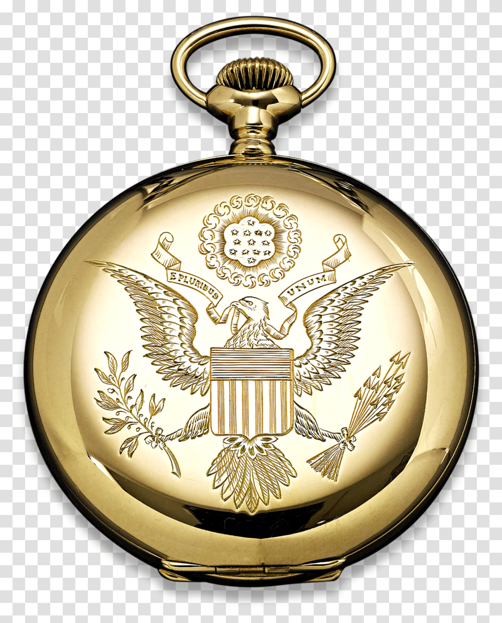 Presidential Presentation Pocket Watch By Waltham Pocket Watch, Gold, Locket, Pendant, Jewelry Transparent Png