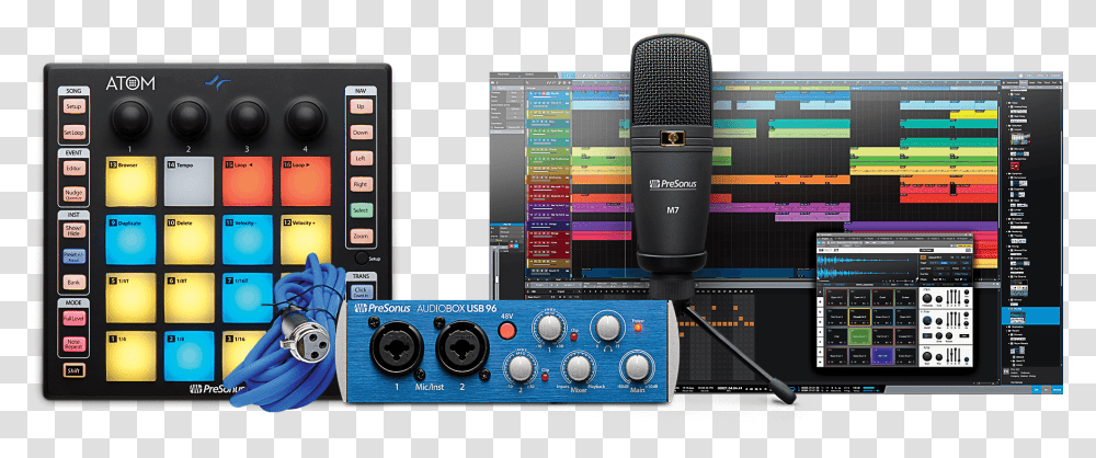 Presonus Atom Producer Lab, Electrical Device, Electronics, Microphone, Monitor Transparent Png