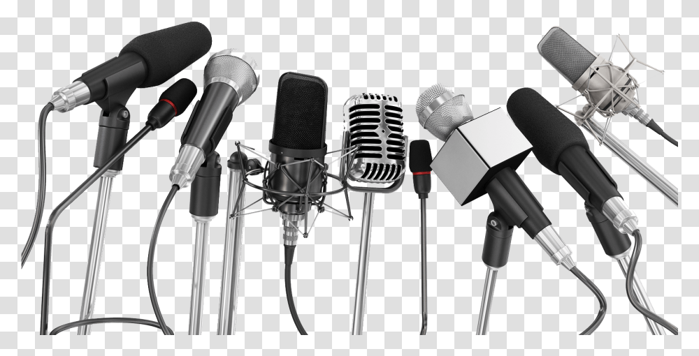 Press Conference Clipart Press Conference Mics, Electrical Device, Microphone Transparent Png
