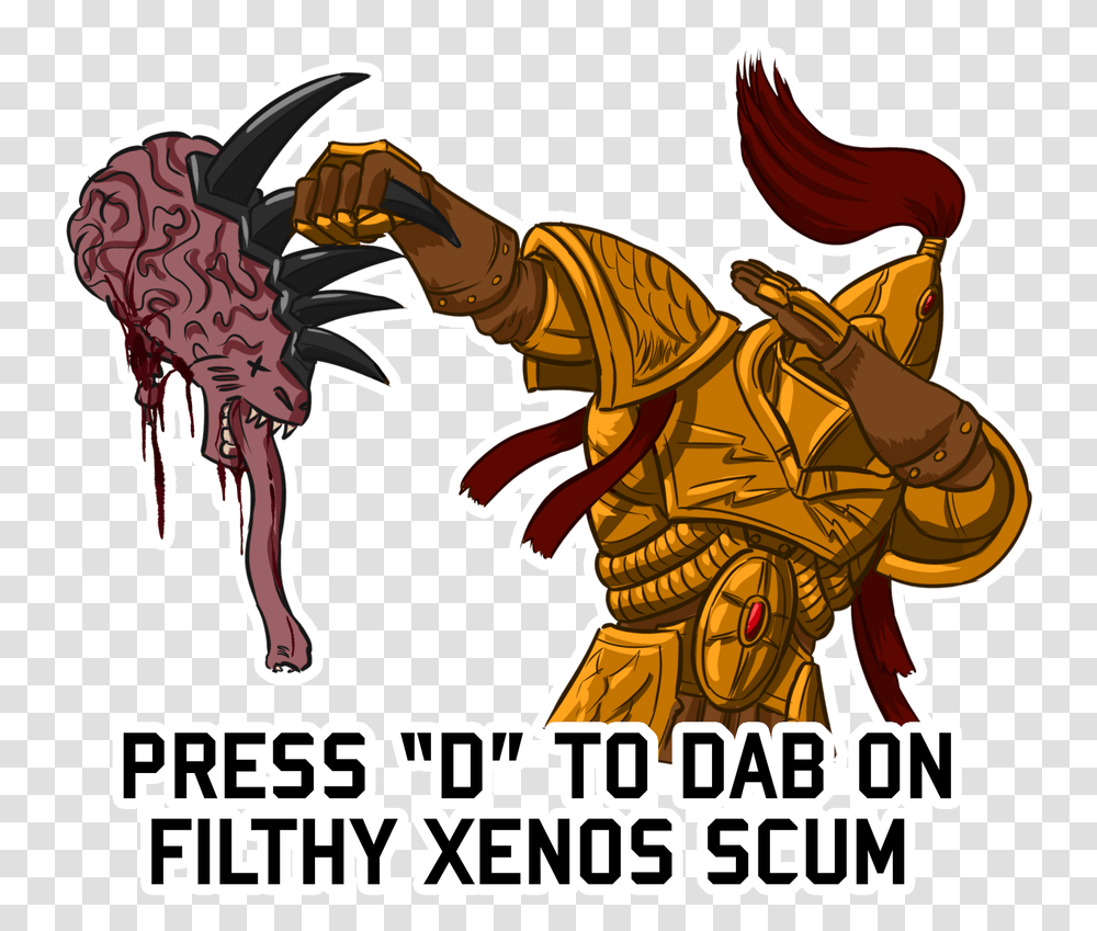 Press D To Dab On The Filthy Xenos, Dragon, Person, Human Transparent Png