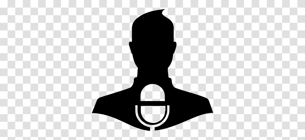 Press Release Symbol Of A Man With A Microphone Free Vectors, Gray, World Of Warcraft Transparent Png