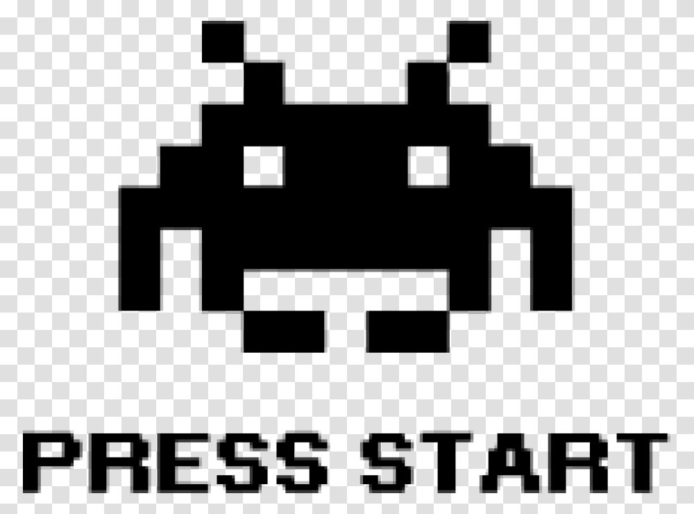 Press Start Space Invaders, Gray, World Of Warcraft Transparent Png