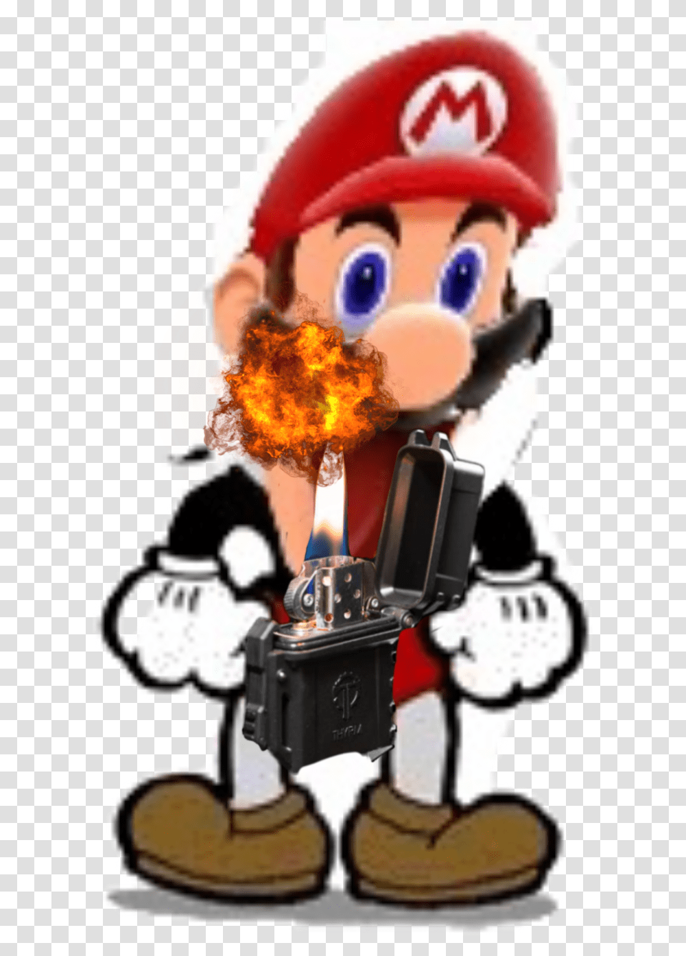 Press The Heart So Mario Can Catch On Fire Cuphead Dibujo, Toy, Super Mario Transparent Png