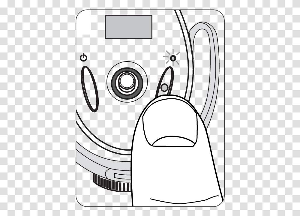 Press The Record Button To Begin Recording Line Art, Electronics, Camera, Blow Dryer, Appliance Transparent Png
