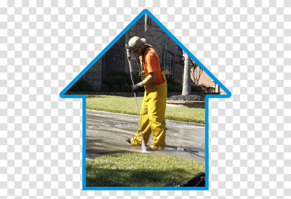 Pressure Washing Pearland Tx Grass, Person, Outdoors, Helmet Transparent Png