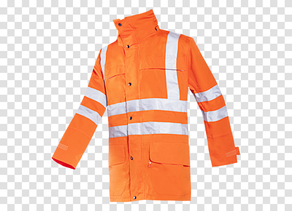 Preston Hi Vis Orange Pocket, Apparel, Coat, Raincoat Transparent Png