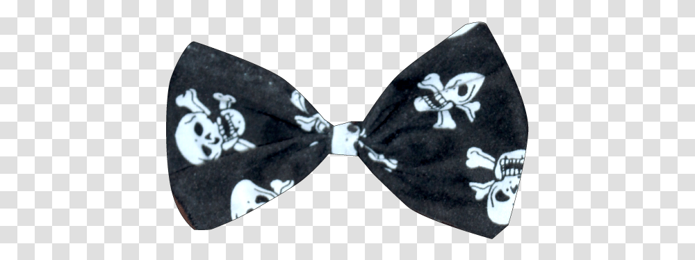 Pretty Disturbia Handmade Black And White Skulls Stripes Hair Bow Tuxedo, Tie, Accessories, Accessory, Necktie Transparent Png