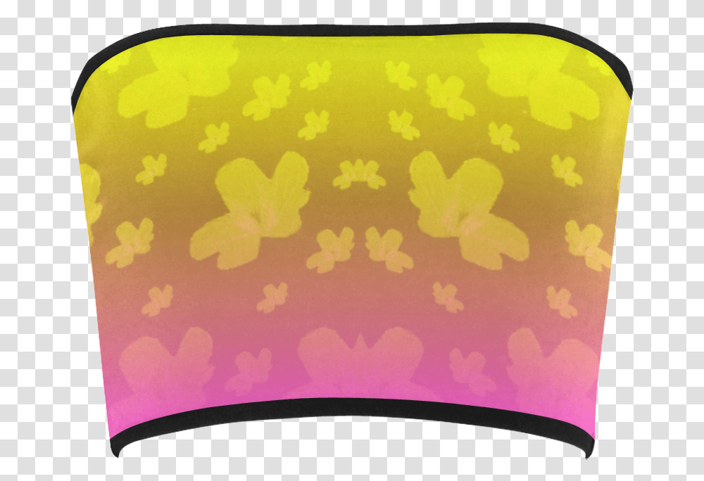 Pretty Flowers In Neon Bandeau Top Cartoon, Rug, Interior Design, Indoors, Cushion Transparent Png