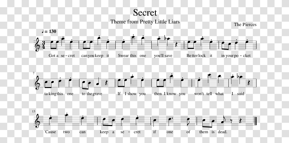 Pretty Little Liars Piano Notes, Gray, World Of Warcraft Transparent Png