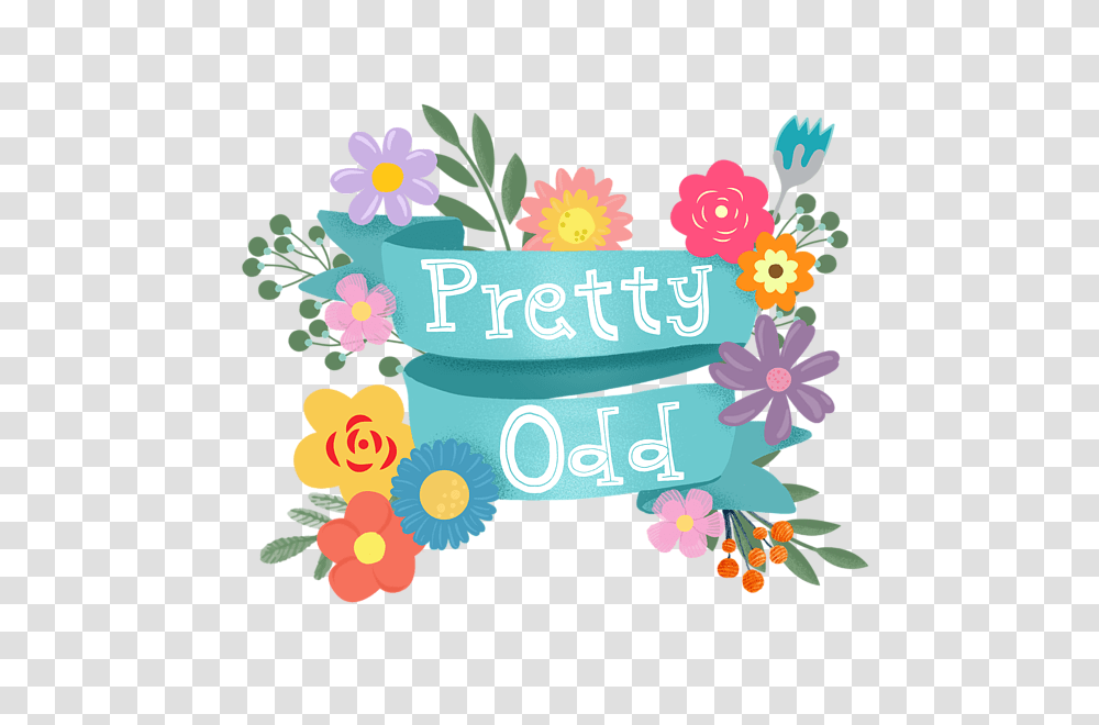 Pretty Odd Floral Banner Carry All Pouch For Sale, Floral Design, Pattern Transparent Png