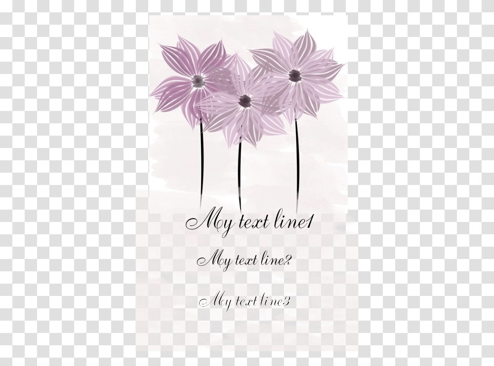 Pretty Pink Lilac Watercolor Flowers Greeting Card Marguerite Daisy, Plant, Petal, Anther Transparent Png