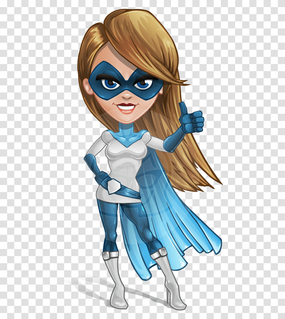 Pretty Superhero Woman Cartoon Vector Character Aka Made Up Superheroes Cartoon, Doll, Toy, Manga, Comics Transparent Png
