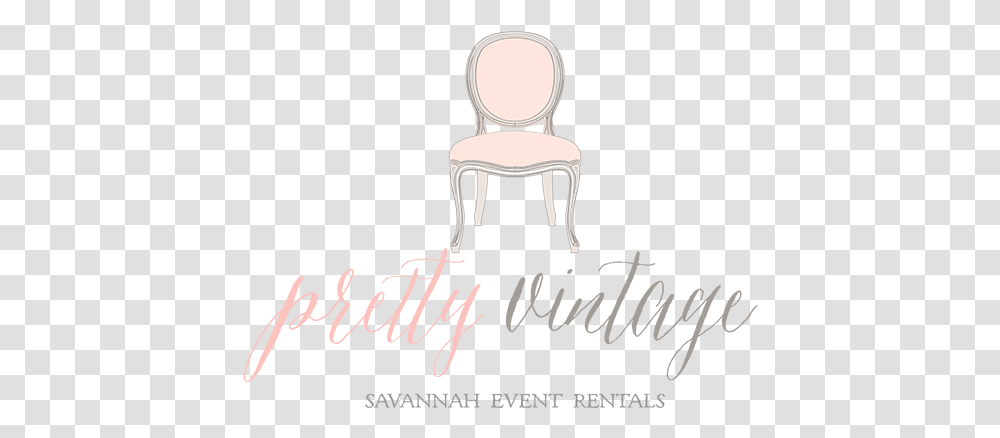 Pretty Vintage Event Rentals Savannah Ga Logo Bg Photography, Chair, Furniture, Wood Transparent Png