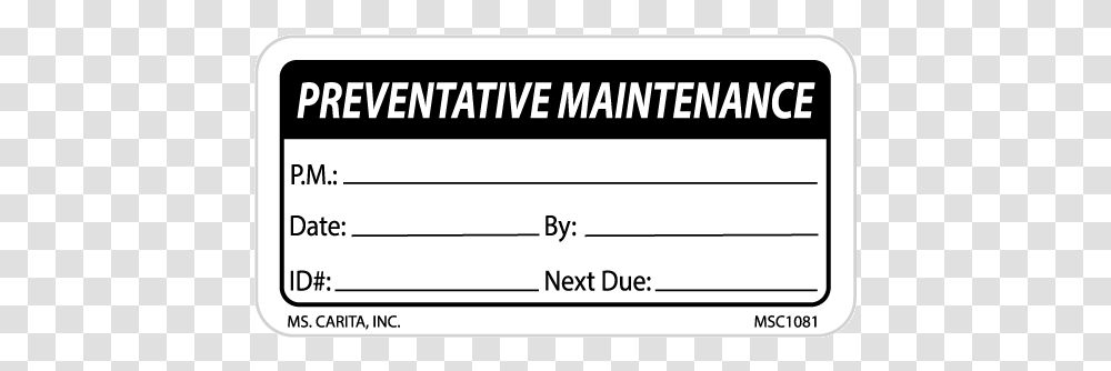 Preventative Maintenance Labels Parallel, Page, Paper, Word Transparent Png