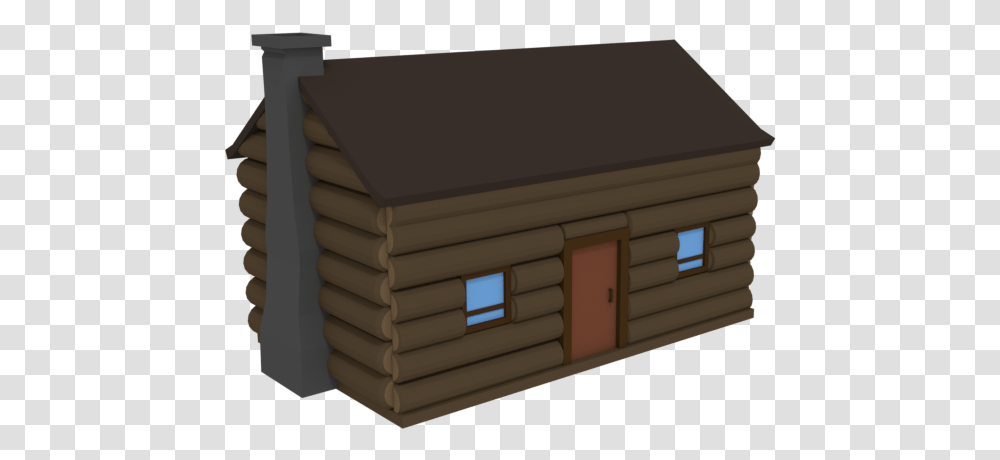 Preview Low Poly Wood Cabin, Mailbox, Building, Housing, Nature Transparent Png
