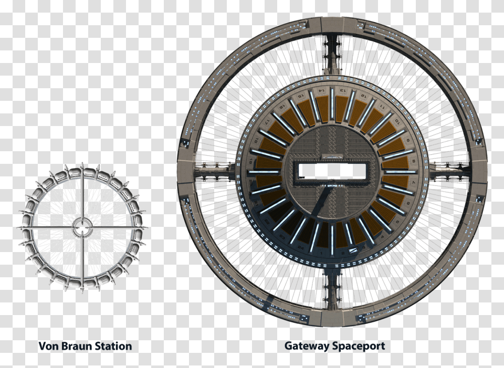 Preview Of The Gateway Foundation's Plans For Two Orbiting Voyager Station Gateway Foundation, Wheel, Machine, Spoke, Tire Transparent Png