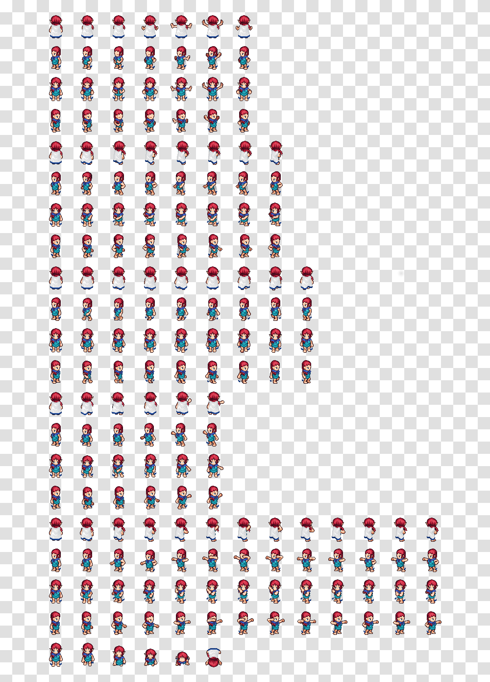 Preview Pixel Art Character Sprite Sheet, Number, Christmas Tree Transparent Png