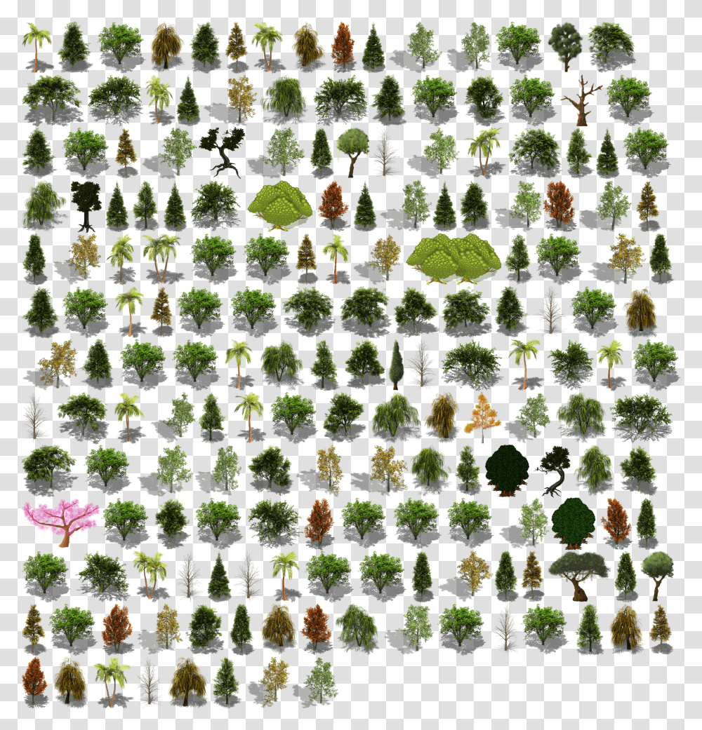 Preview Pixel Art Tree Pack Transparent Png