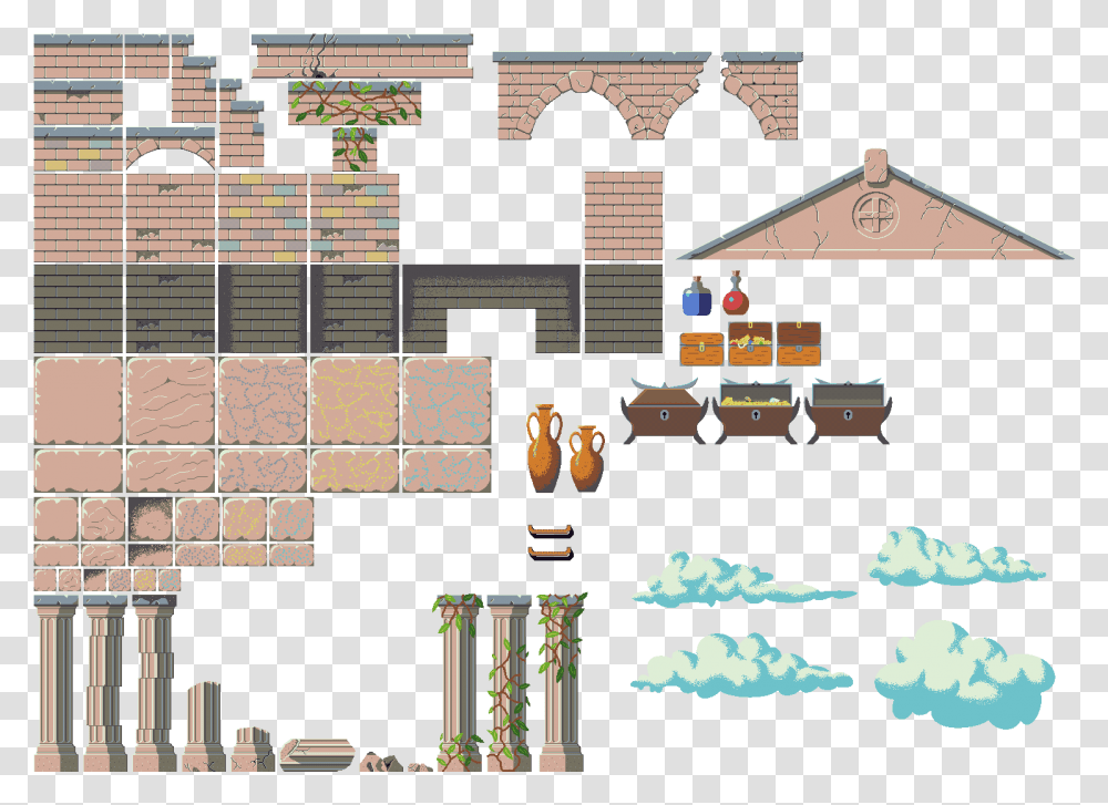 Preview Ruins Tileset, Game, Building, Architecture, Neighborhood Transparent Png
