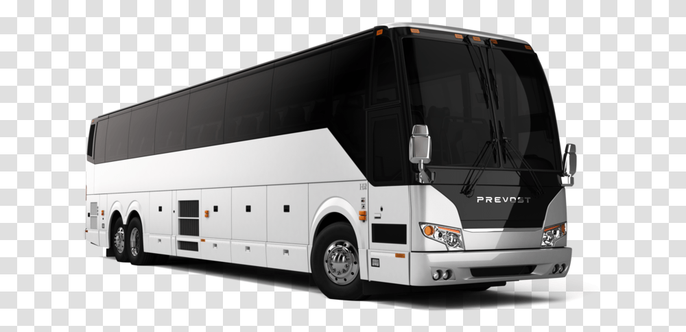 Prevost H345 Black, Bus, Vehicle, Transportation, Tour Bus Transparent Png