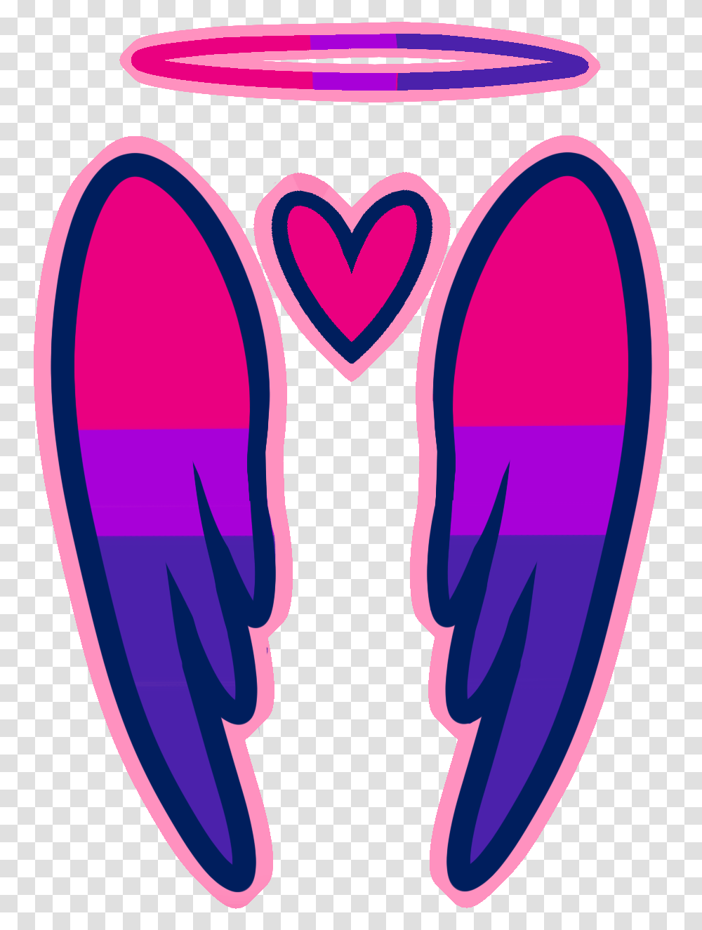 Pride Center On Tumblr Bi Pride Angel Wings, Apparel, Footwear, Purple Transparent Png