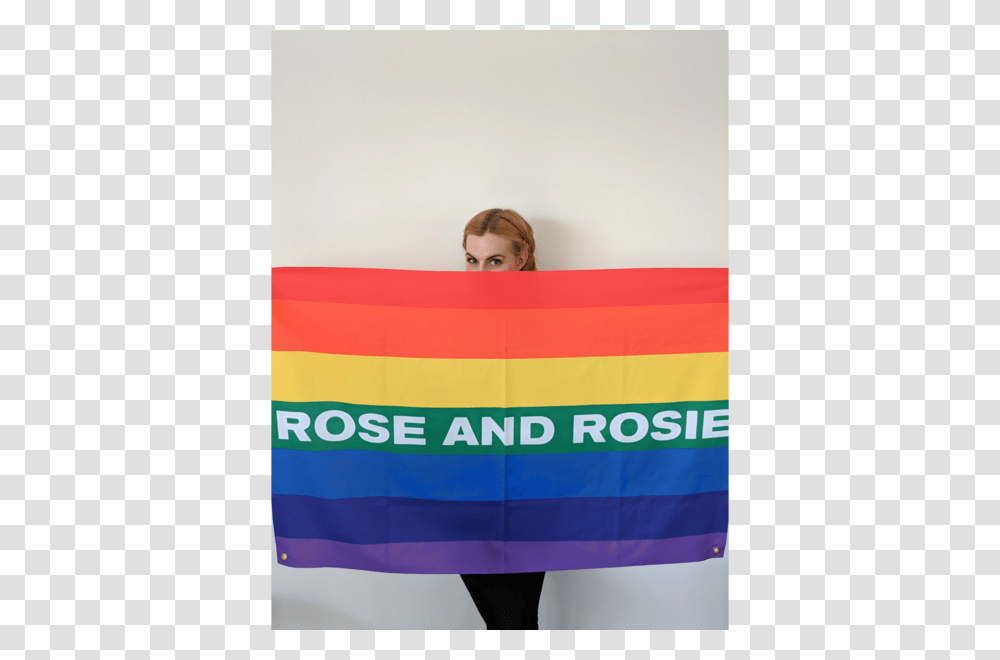 Pride Flag Rose And Rosie, Banner, Person Transparent Png
