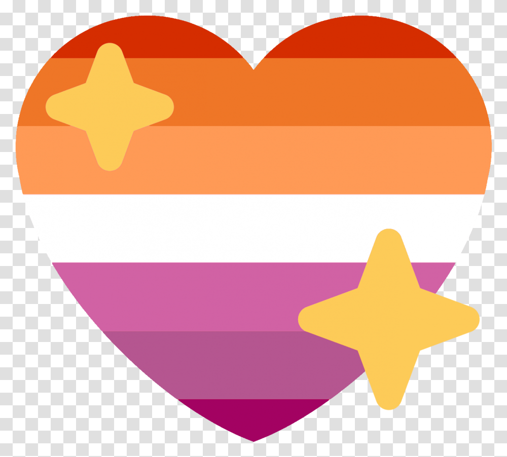 Pride Heart Emoji Discord Lesbian Flag Heart Discord Pride Heart Emoji, Symbol, Star Symbol Transparent Png