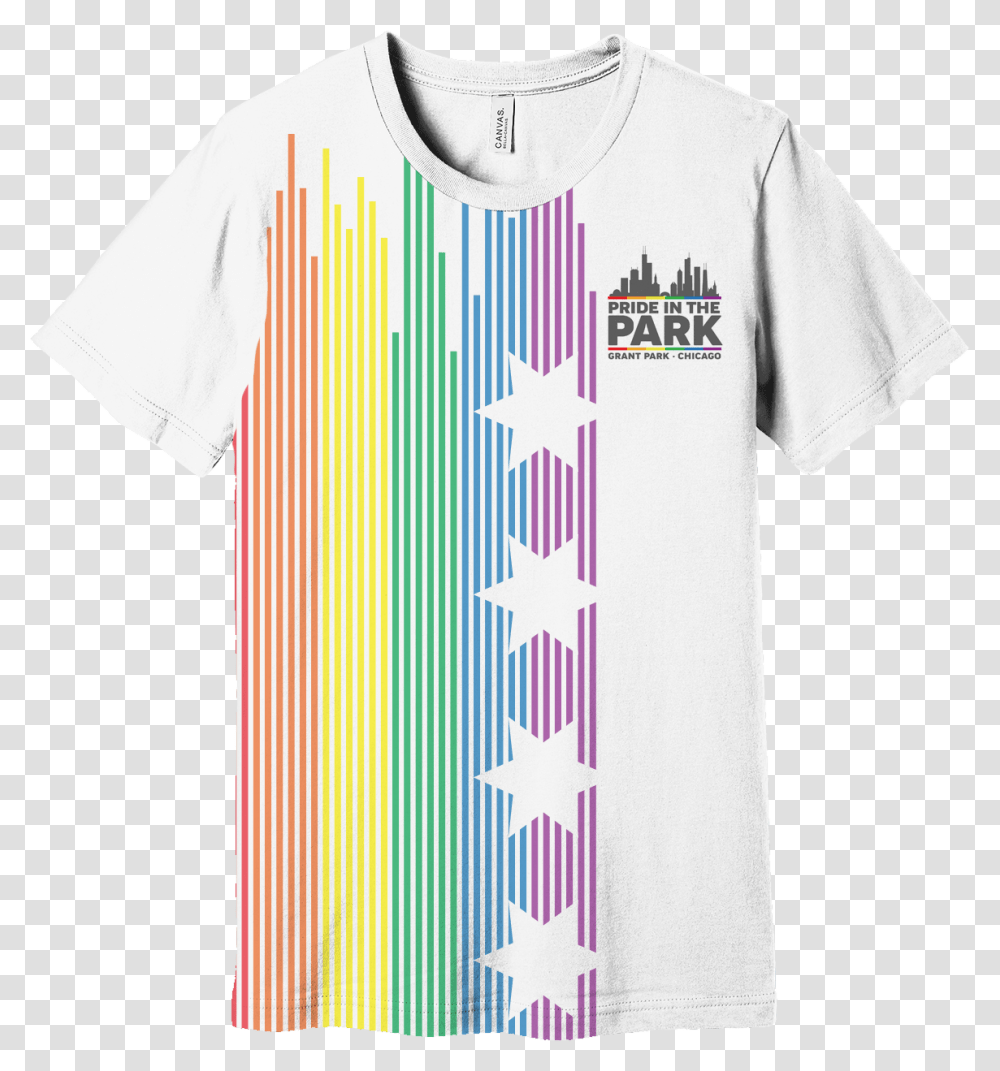 Pride In The Park Pinstripe Tee Image Active Shirt, Apparel, T-Shirt, Jersey Transparent Png