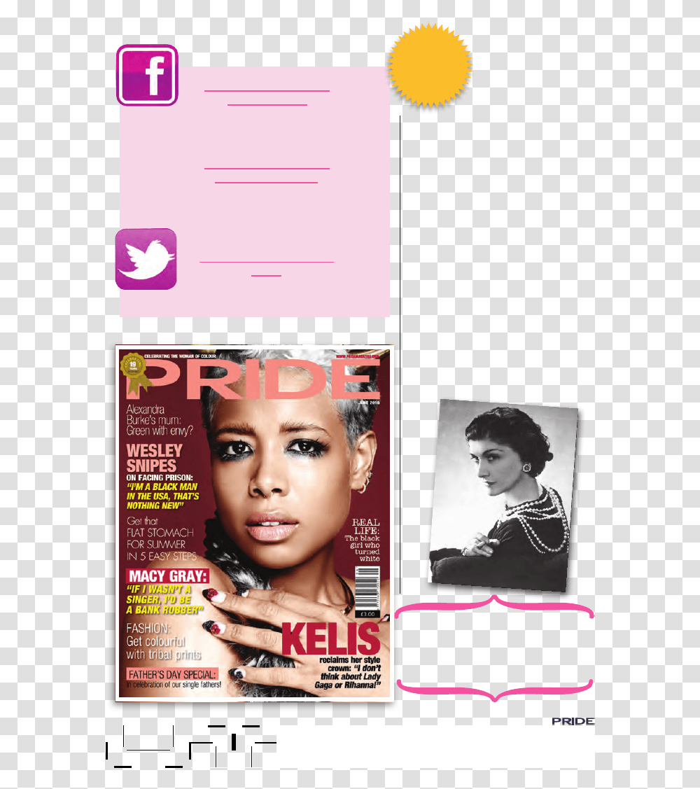 Pride Mag1 Hair Design, Person, Human, Magazine, Id Cards Transparent Png