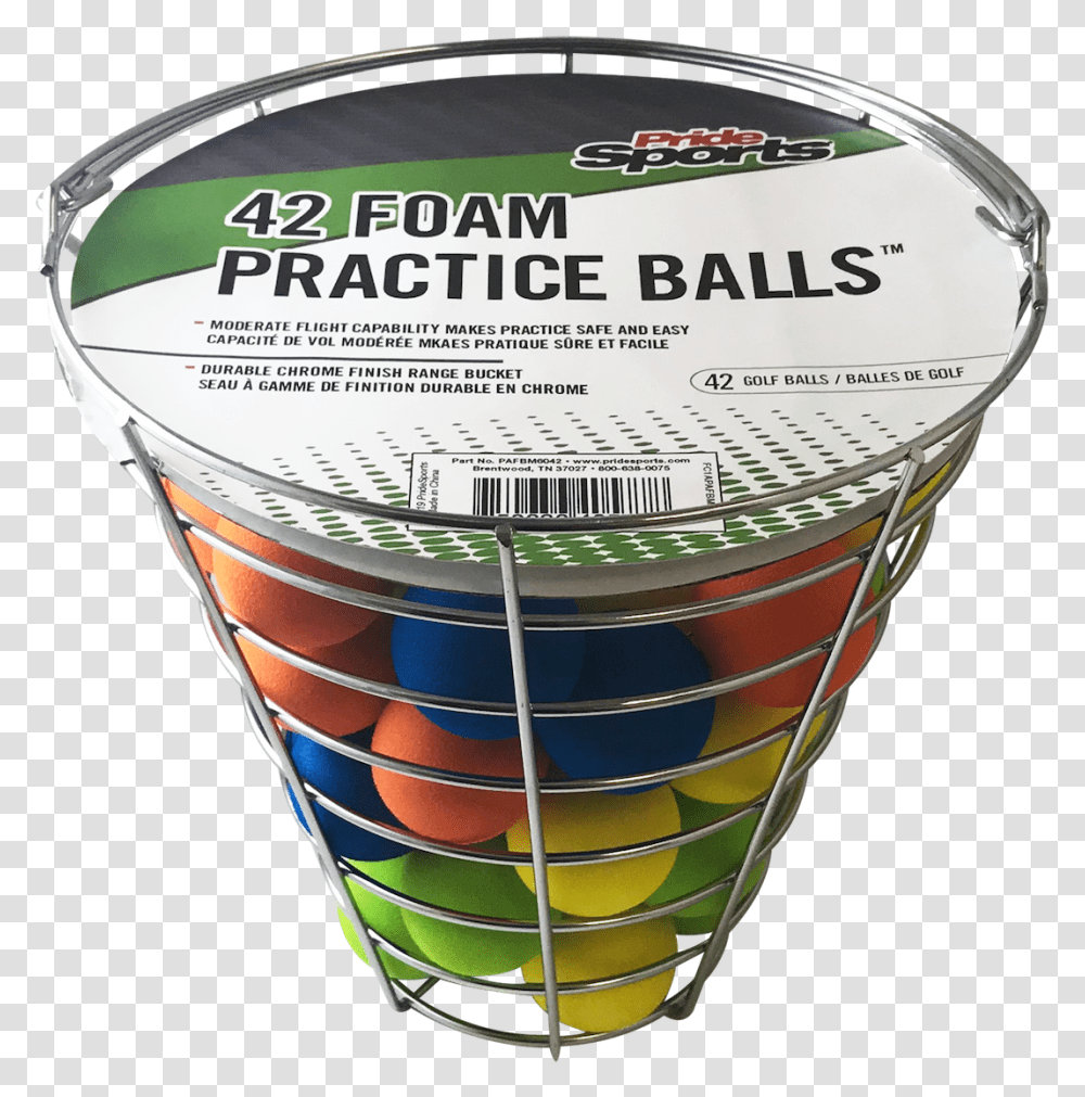 Pridesports 42 Foam Practice Balls Balloon, Bucket, Helmet, Apparel Transparent Png