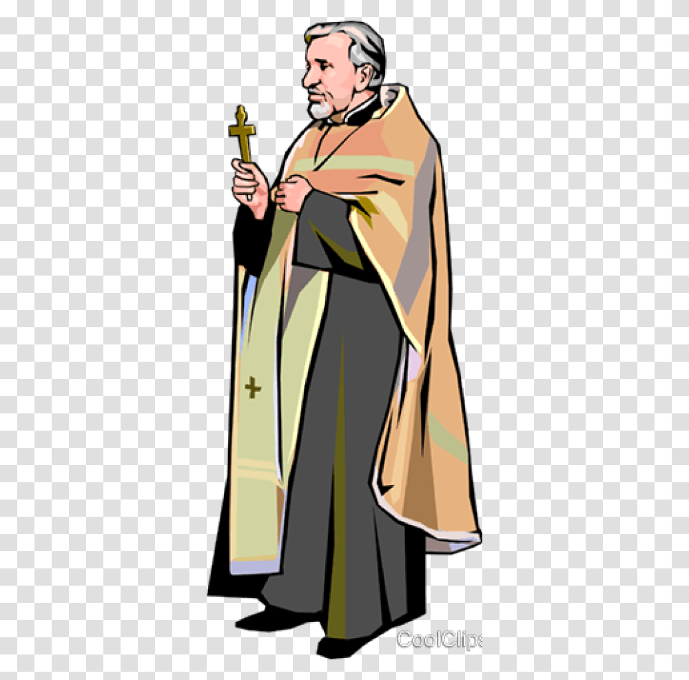 Priest Clipart, Person, Coat, Overcoat Transparent Png