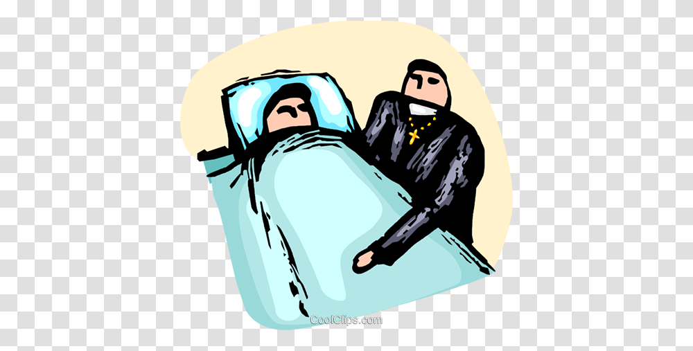 Priest Giving A Person The Last Rights Royalty Free Vector Clip, Human, Helmet, Apparel Transparent Png