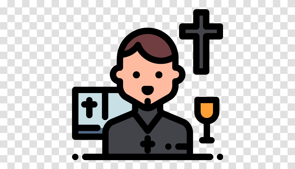 Priest Icon Sacerdote Icono, Text, Symbol, Snowman, Waiter Transparent Png