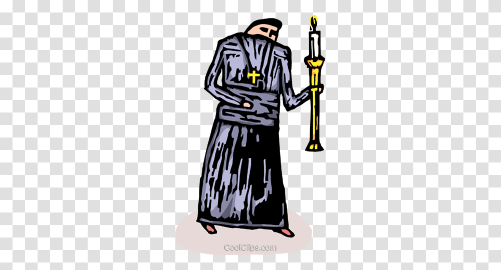 Priest Or Deacon Carrying A Candle Royalty Free Vector Clip Art, Leisure Activities, Musical Instrument, Performer Transparent Png