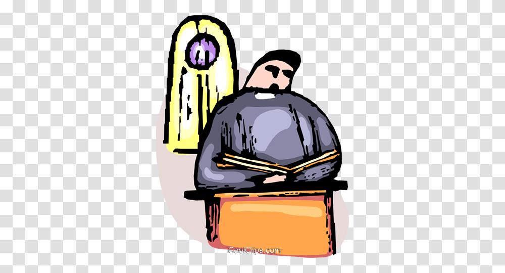 Priest Reading From The Bible Royalty Free Vector Clip Art, Helmet, Transportation, Vehicle Transparent Png